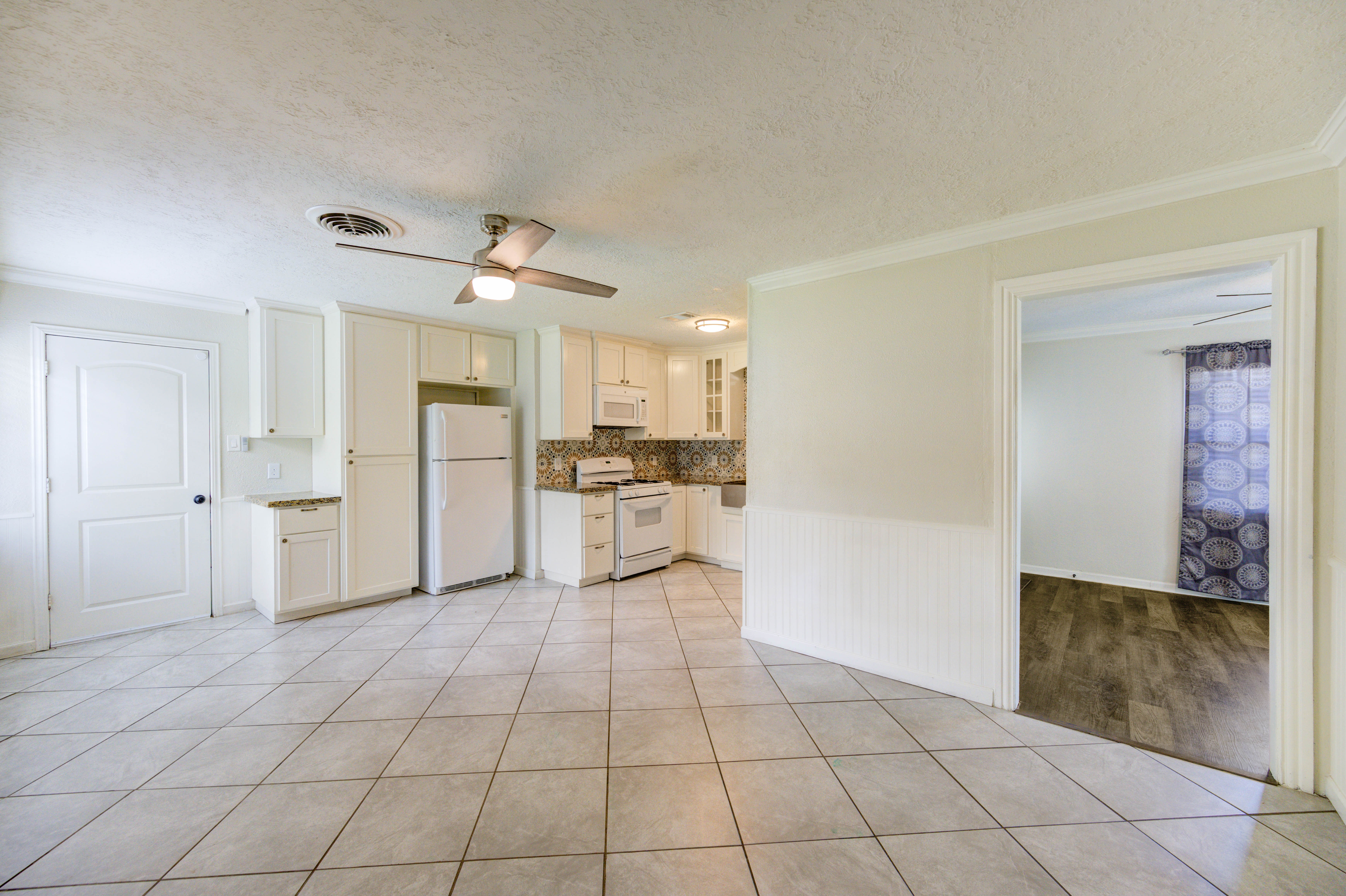 Dining area opens to the kitchen