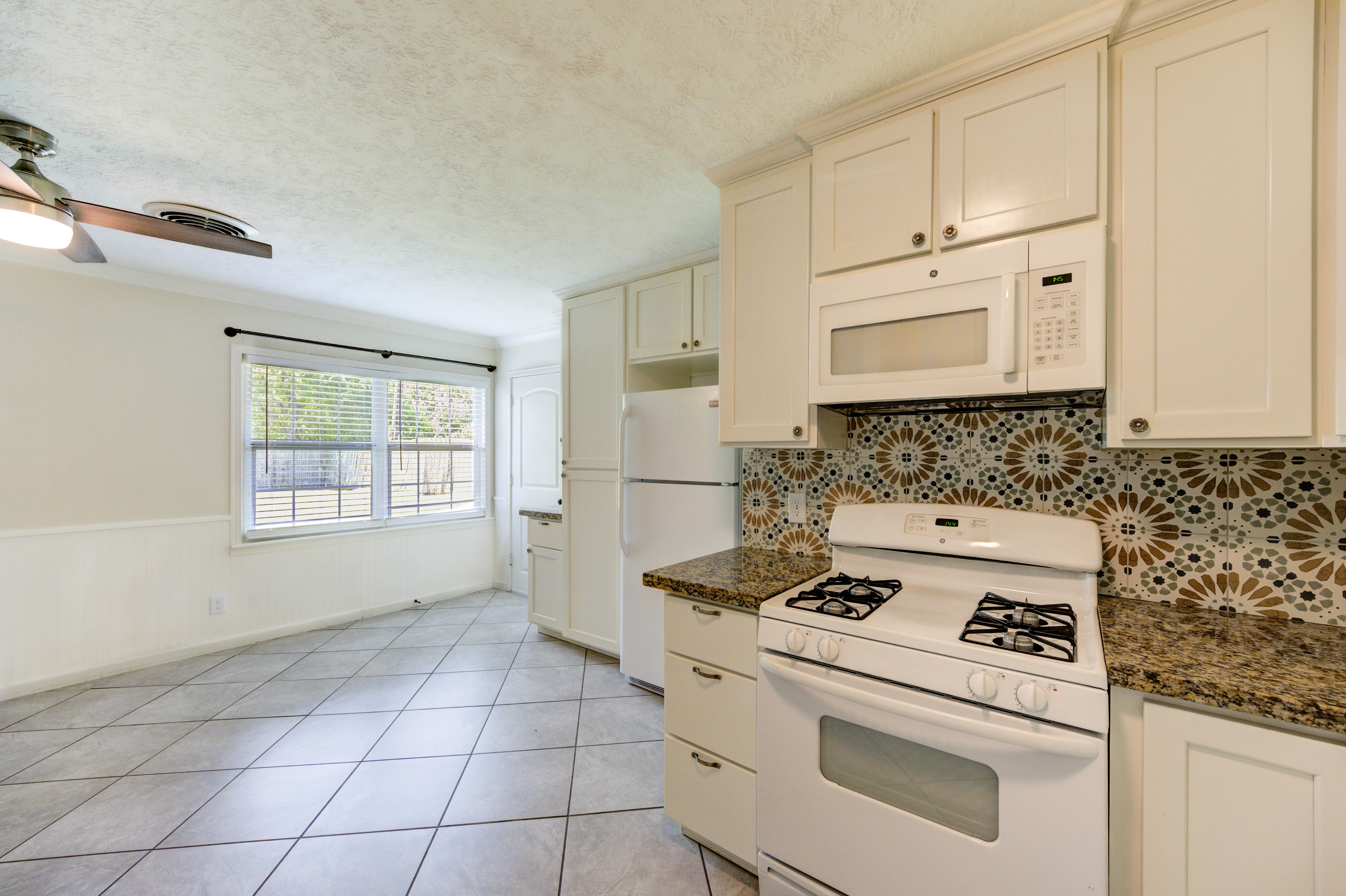 Kitchen opens to the dining area
